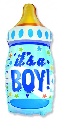 It's A Boy Bottle 31'' Super Shape Foil Balloon